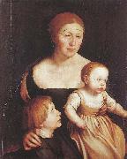 Hans holbein the younger The Artist Family Sweden oil painting artist